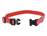 Retriever 61482 Q Y0118 Adjustable Ribbon Overlay Dog Collar, Red, Large