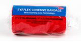 SyrFlex TA3400RED-E Cohesive Bandage, 1 Roll, 4 in. x 5 yd., Red