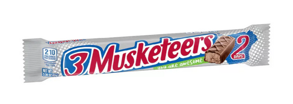 3 Musketeers 10095 Chocolate Snack Bar, 3.28Oz,1-Pc.