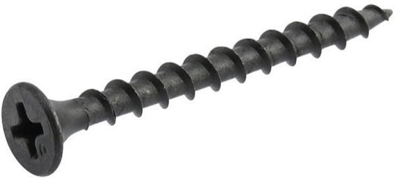 Hillman 40880 Indoor Coarse Thread Drywall Screw #8 x 3 inch Black