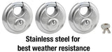 Master Lock 40TRI Shrouded Padlocks 2-3/4 inch Stainless 3-Pack