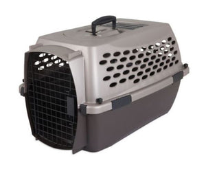 Retriever 24" x 16.7" x 14.5" Gray Pet Carrier - Small, for Dogs 10 to 20 lbs