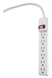 Woods 41345 - 6 Outlet Surge Protector with Overload Safety Feature 1.5 ft Cord