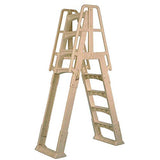 Vinlyworks Canada VWCSLAT Tan A-Frame Ladder 4 Tread w/ Anti-Entrapment Barrier