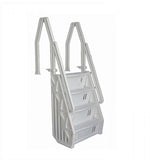 Vinlyworks Canada IN32W 32" White Drop In Step Adjustable, Fits 46" - 60" Deck Heights Deck Mount Flanges Included