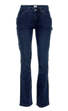 Ridgecut YLB-4048 Slim Fit Women's Mid-Rise Flex Work Jeans, Dark Wash, Size 12