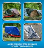JobSmart LDBL1220 Reversible Light-Duty Poly Tarp, 12 ft. x 20 ft., Blue