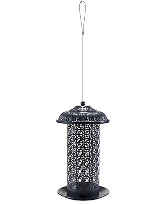 Royal Wing 4825300B Large Metal Blue Filigree Hopper Seed Bird Feeder, 14.30