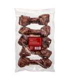 Retriever Large Bones 482TSC 7" Natural Beef Basted Rawhide Dog Chews - 5 Count