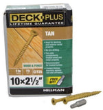 Hillman 48418  Star Deck Screw Plus 10 x 3 inch 1 lb. Tan
