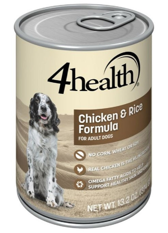 4health w/ Wholesome Grains Adult Chicken & Rice, 1 Can Wet Dog Food, 13.2 oz.