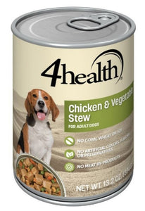 4health w/ Wholesome Grains Chicken & Vegetable Stew Wet Dog Food, 1 Can 13.2 oz