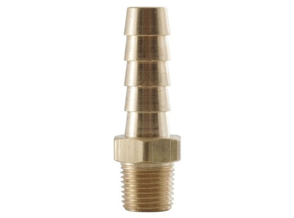 LDR Industries 508-139-6-4 Adapter, 3/8 in, Barb, 1/4 in, Male, Brass Fitting