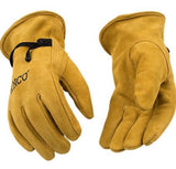 Kinco 50BT-L Men's Leather Split Cow Ball and Tape Gloves, 1 Pair, Large, Brown