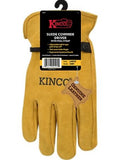 Kinco 50BT-L Men's Leather Split Cow Ball and Tape Gloves, 1 Pair, Large, Brown