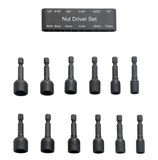 Barn Star QJT24FPT1012A Steel Metric/SAE C59 Magnetic Nut Driver Set, 12 pc.
