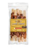 Retriever 514TSC Large Twists Wrapped with Real Chicken Rawhide Dog Chew 6 Count