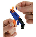 World's Smallest 5174 N-Strike Blaster Blue Single Action Fire with 12 Mini Dart