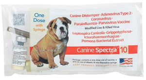 Durvet 52033 Canine Spectra 10 Dog Vaccine 1 Dose with Syringe