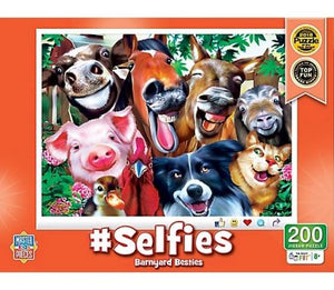 Masterpieces 52483 Barnyard Besties Selfies Jigsaw Puzzle 19" x 14", 200 pc.