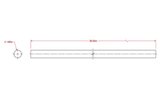 SteelWorks 11150 3/16" x 36" Steel Smooth Rod Zinc Plated
