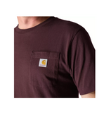 Carhartt K87 Men's Loose Fit Short-Sleeve Pocket T-Shirt, Port, 3XL