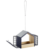 Royal Wing JX23014/1 Minimalist Blue Fly Thru Bird Feeder with Seed Cake Holders