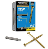 Hillman 48600 Power Pro Premium Exterior Bronze Wood Screws 9 x 3", 74-Pcs