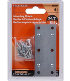 Hardware Essentials 851684 Mending Braces Zinc 3-1/2" x 1-3/8", 4 Pack