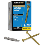 Hillman 48599 Power Pro Premium Exterior Bronze Wood Screws #9 x 2-1/2" 88-Pcs