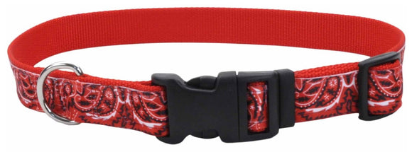 Retriever 61482 Q Y0218 5/8 in. Red Ribbon Overlay Collar with Plastic Buckle