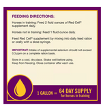 Horse Health 74110 Red Cell Iron-Rich Supplement for Horses, 1 gal.