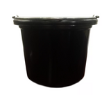 Fortiflex 1301801 Flatback Plastic Bucket, 8 qt. , Black
