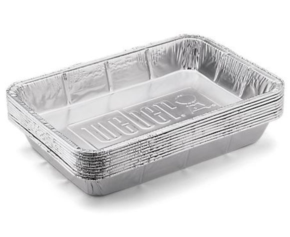 Weber 6416 Disposable Aluminum Foil Pans 10-Pack, 2