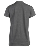 Blue Mountain YKL-9072  Women's Short-Sleeve V-Neck T-Shirt Heather Gray, XL
