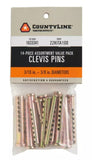 CountyLine 22KITA100 Zinc finish Assorted Adjustable Clevis Pins, Count of 14
