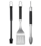 Weber 6772 Precision Grill Tongs, Spatula and Basting Brush Set, 3-Piece