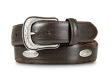 Blue Mountain 2774-200 Men's Western Leather Belt, Brown,  1-1/2 in., Medium