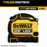 DeWALT DWHT35625S Tough Series Rechargeable LED Light Tape Measure, 1-1/4" x 25'