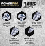 Hillman 116938 Power Pro One Zinc Interior Multi-Material Screw #8 x 1", 35-Pack