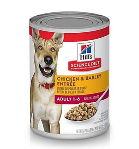 Hill's Science Diet Adult Chicken and Barley Chunks Wet Dog Food, 1 Can, 13 oz.