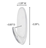 Command 7100046118 Large Clear Hanging Hook 3.39" Length, Up to 4 lbs.