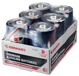 JobSmart 7111-6S D Alkaline Batteries, 6-Pack 7111-6S