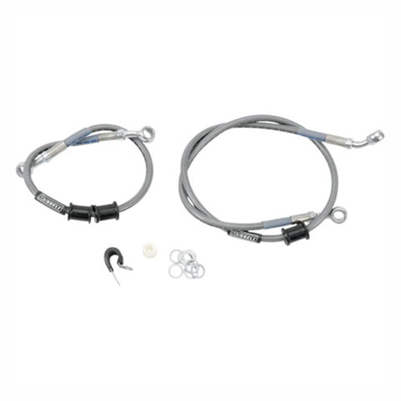 Edelbrock R08368S Front Brake Line Kit Fits Kawasaki 07-08 ZX-14 Oem Style