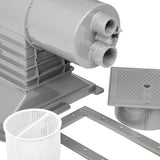 Hayward SP10852OMDGR 1.5"FIP Auto-Skim Wide Track Skimmer w/Square Cover-Drk Gry