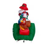 Gemmy 887112 6 ft. Animated Airblown Santa with Chickens