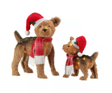 Red Shed ES76-921 30 and 18 in. LED Plush Christmas Terrier Decoration Set, 2 pc