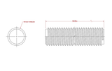 Hillman SteelWorks 11045 7/8"-11 x 36" Steel Threaded Rod, Zinc Plated