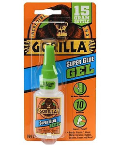 Gorilla Glue 7600101 Instant Bond Super Glue Gel, Clear, 15g