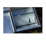 CountyLine 70120048 Galvanized Steel 2-Door 2.88 cu. ft. Economy Metal Hog Feeder, Silver